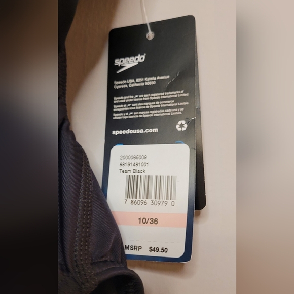 NWT Speedo Pro LT Womens One-Piece Black Swimsuit, Size 10 - Picture 4 of 6